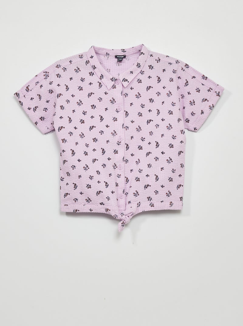 Camisa em malha gofrada VIOLETA - Kiabi