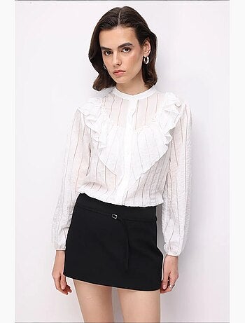 Camisa em mistura de algodão mixray