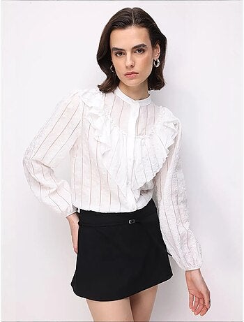 Camisa em mistura de algodão mixray