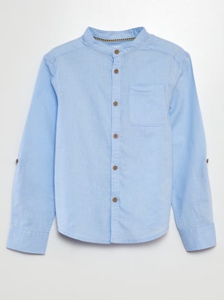 Camisa em mistura de linho
