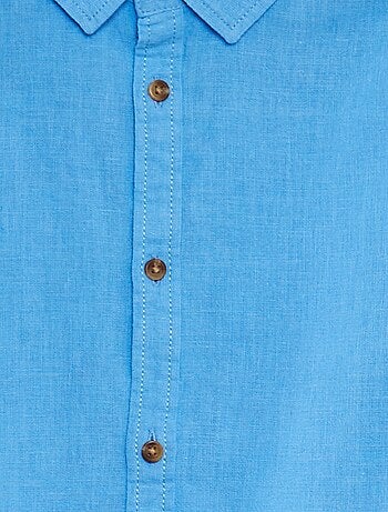 Camisa em mistura de linho