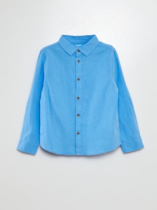 Camisa em mistura de linho