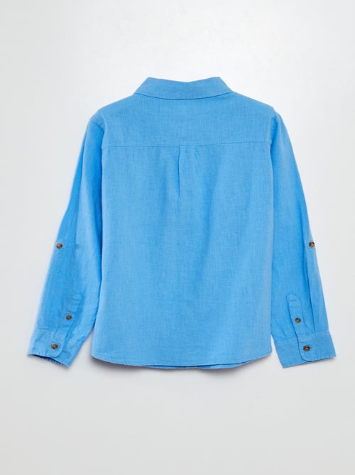 Camisa em mistura de linho - Kiabi