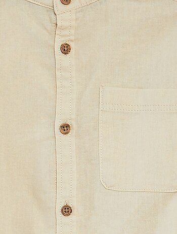 Camisa em mistura de linho