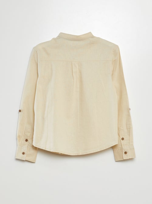 Camisa em mistura de linho - Kiabi