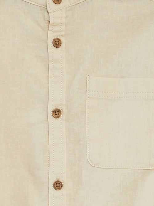 Camisa em mistura de linho - Kiabi