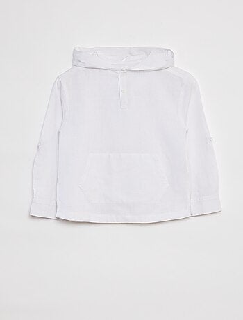 Camisa em mistura de linho