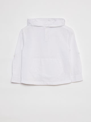 Camisa em mistura de linho