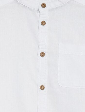 Camisa em mistura de linho