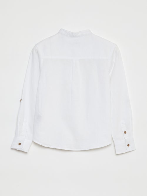 Camisa em mistura de linho - Kiabi