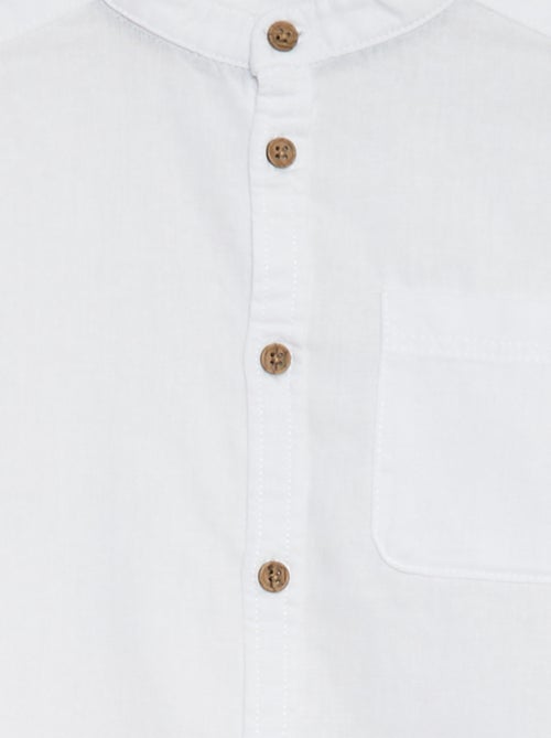 Camisa em mistura de linho - Kiabi