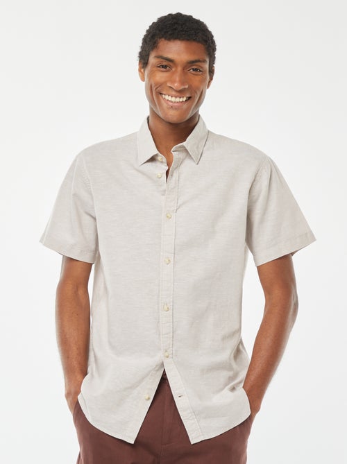 Camisa em mistura de linho 'Produkt' - Kiabi