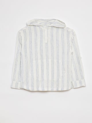 Camisa em mistura de linho