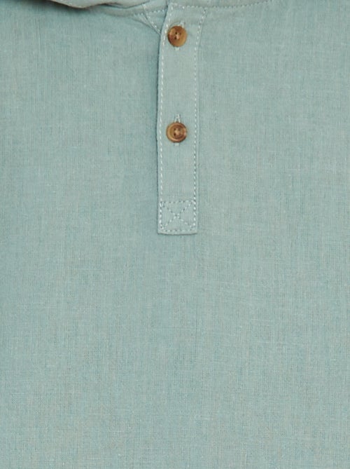 Camisa em mistura de linho - Kiabi