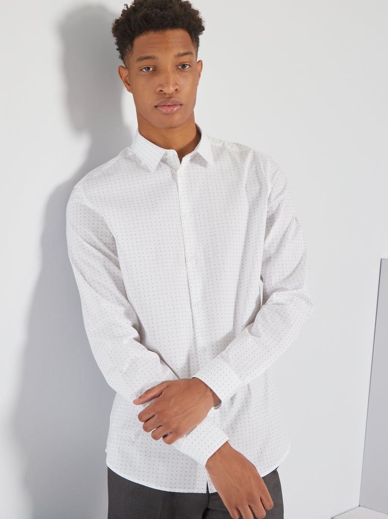 Camisa em popelina +1,90 m BRANCO - Kiabi