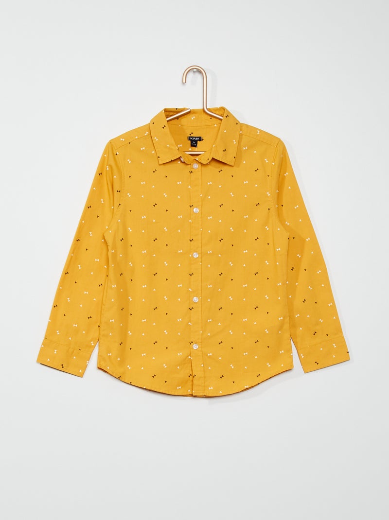 Camisa em popelina AMARELO - Kiabi