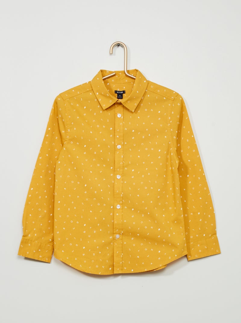 Camisa em popelina AMARELO - Kiabi