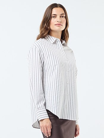 Camisa em popelina lisa