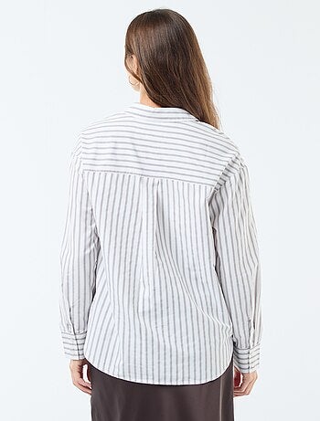 Camisa em popelina lisa