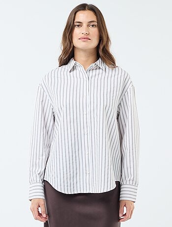 Camisa em popelina lisa