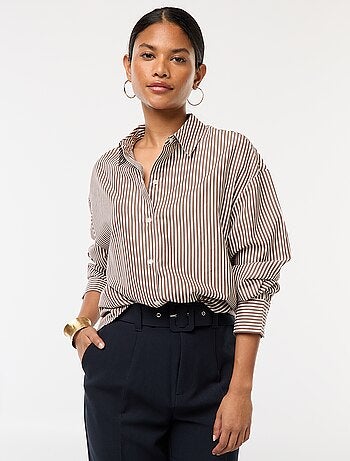 Camisa em popelina lisa