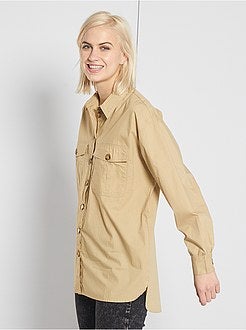 Camisa em popelina - Kiabi