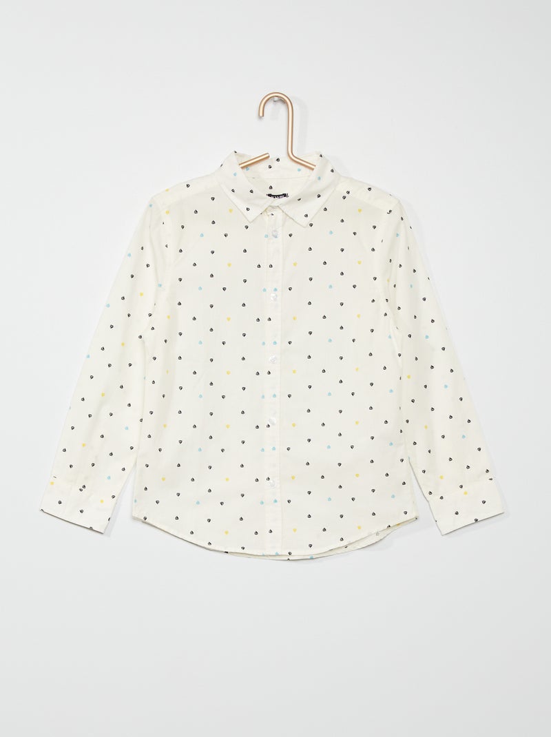 Camisa em popelina BRANCO - Kiabi