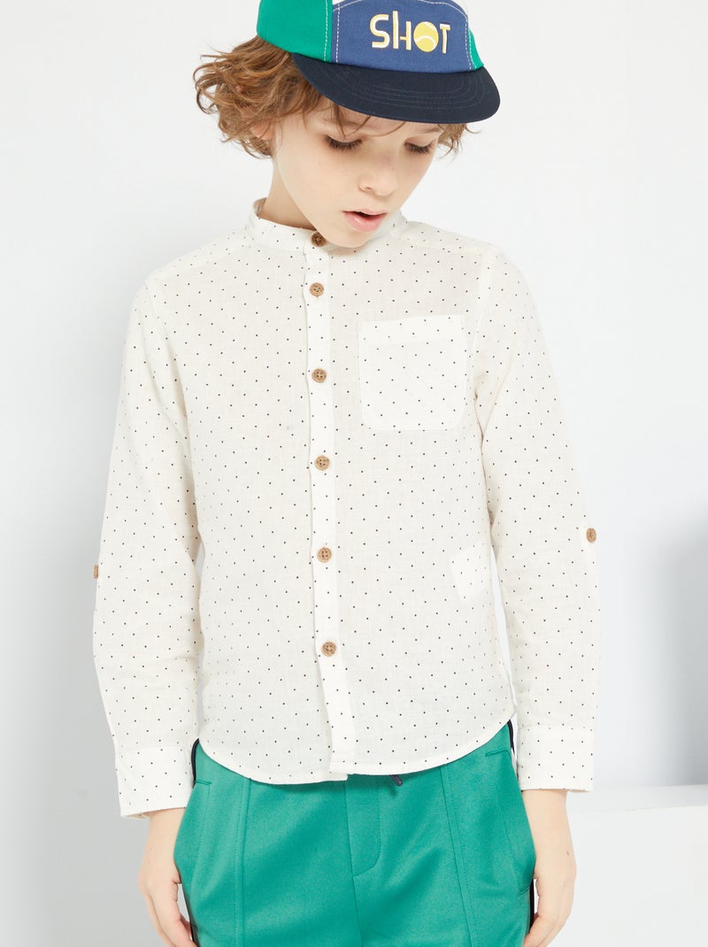 Camisa em popelina BRANCO - Kiabi
