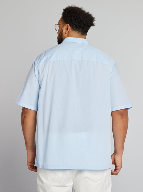 Camisa em popelina de manga curta - Kiabi