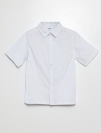 Camisa em popelina de manga curta