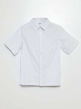 Camisa em popelina de manga curta