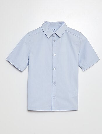 Camisa em popelina de manga curta