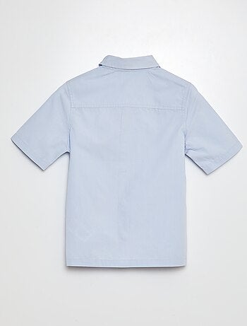 Camisa em popelina de manga curta