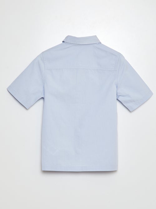Camisa em popelina de manga curta - Kiabi