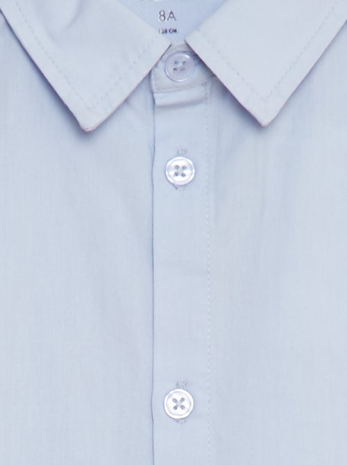 Camisa em popelina de manga curta - Kiabi