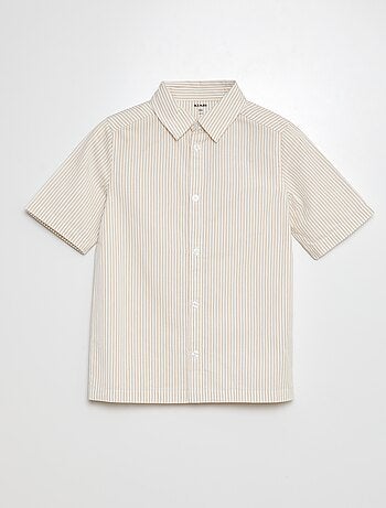 Camisa em popelina de manga curta