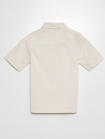 Camisa em popelina de manga curta