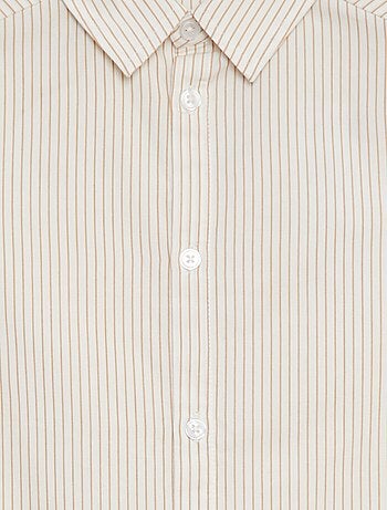 Camisa em popelina de manga curta