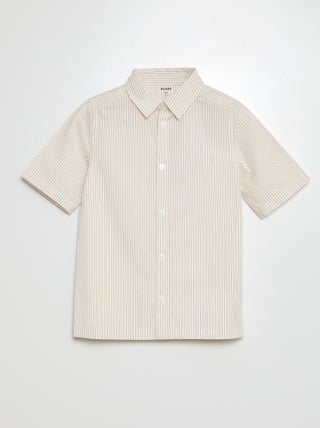 Camisa em popelina de manga curta