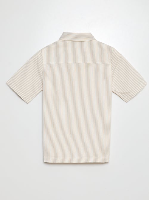 Camisa em popelina de manga curta - Kiabi