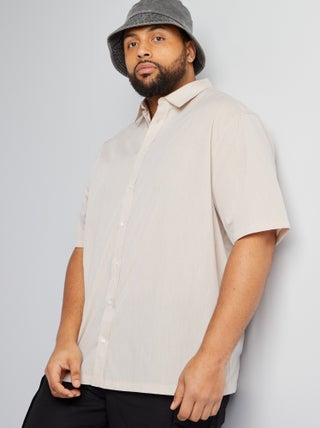 Camisa em popelina de manga curta