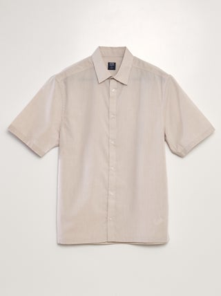Camisa em popelina de manga curta