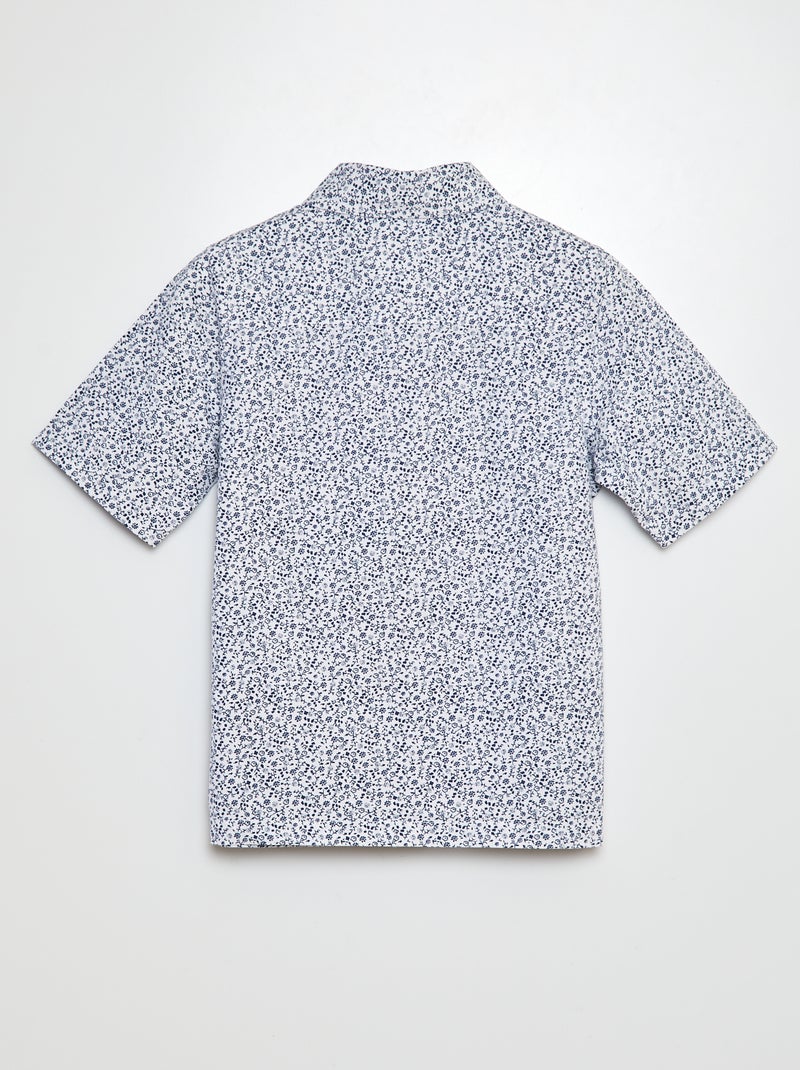 Camisa em popelina de manga curta BRANCO - Kiabi