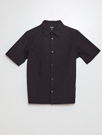 Camisa em popelina de manga curta