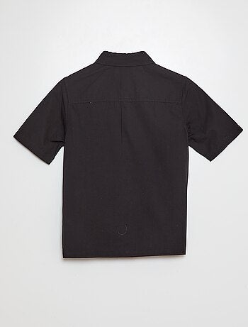 Camisa em popelina de manga curta