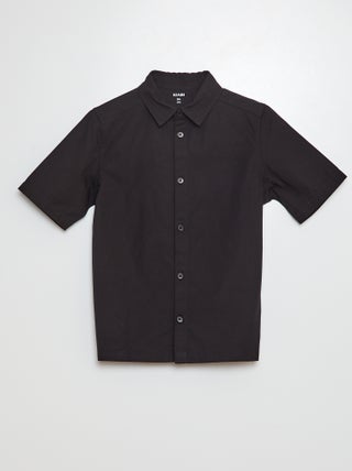 Camisa em popelina de manga curta
