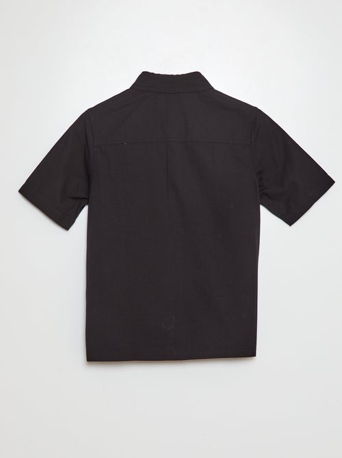 Camisa em popelina de manga curta - Kiabi