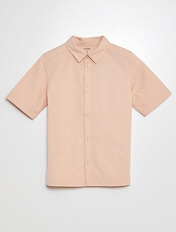 Camisa em popelina de manga curta