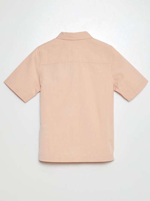 Camisa em popelina de manga curta - Kiabi