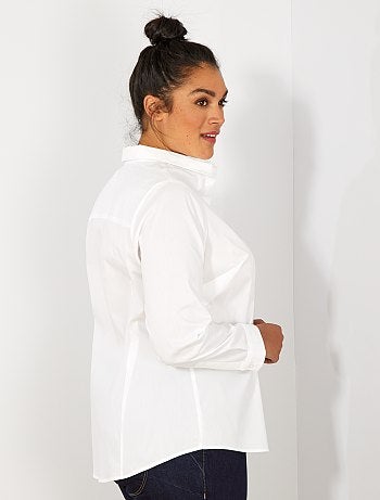 Camisa em popelina elástica - Kiabi